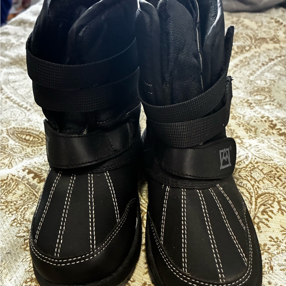 Black Kids Snow Boots